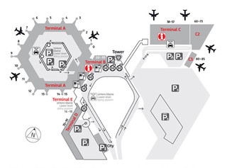 Plano de la terminal y el aeropuerto Berlin Tegel (TXL)