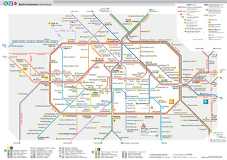 Plano de la red BVG de metro de Berlin